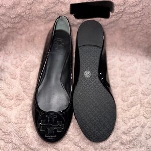 Tory Burch Glossy Black Flats